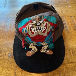 NOT FOR SALE Vintage TAZ Hiking Outdoors Backpack Embroidered Looney Tunes Hat